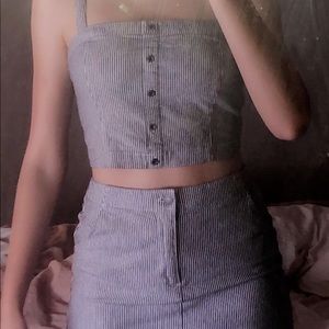 skirt and top two piece set